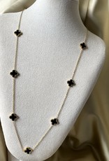 Lange Gekleurde Ketting Met Goud