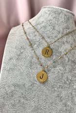 Letter ID Munt Ball Chain Ketting