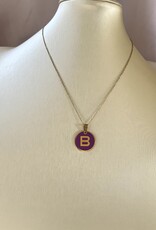 Gekleurde Letter Munt Ketting