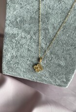 Lange Ketting Met Lucky Klaver XL Goud