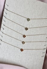Klaver Ketting  Met Steentjes