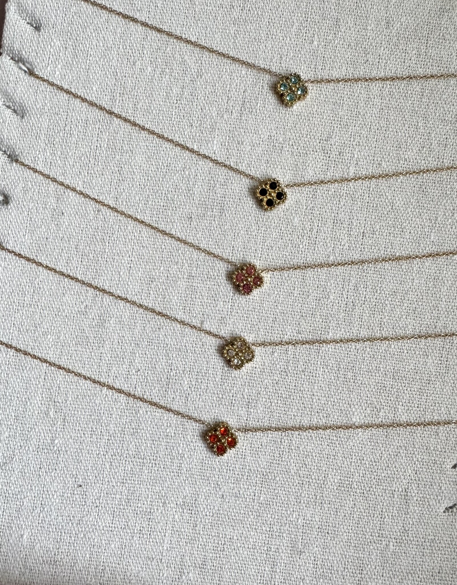 Klaver Ketting  Met Steentjes