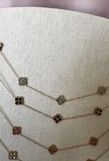 5 Klaver Ketting Met Steentjes