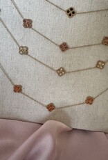 5 Klaver Ketting Met Steentjes