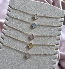 Lucky Klaver Ketting Pastel