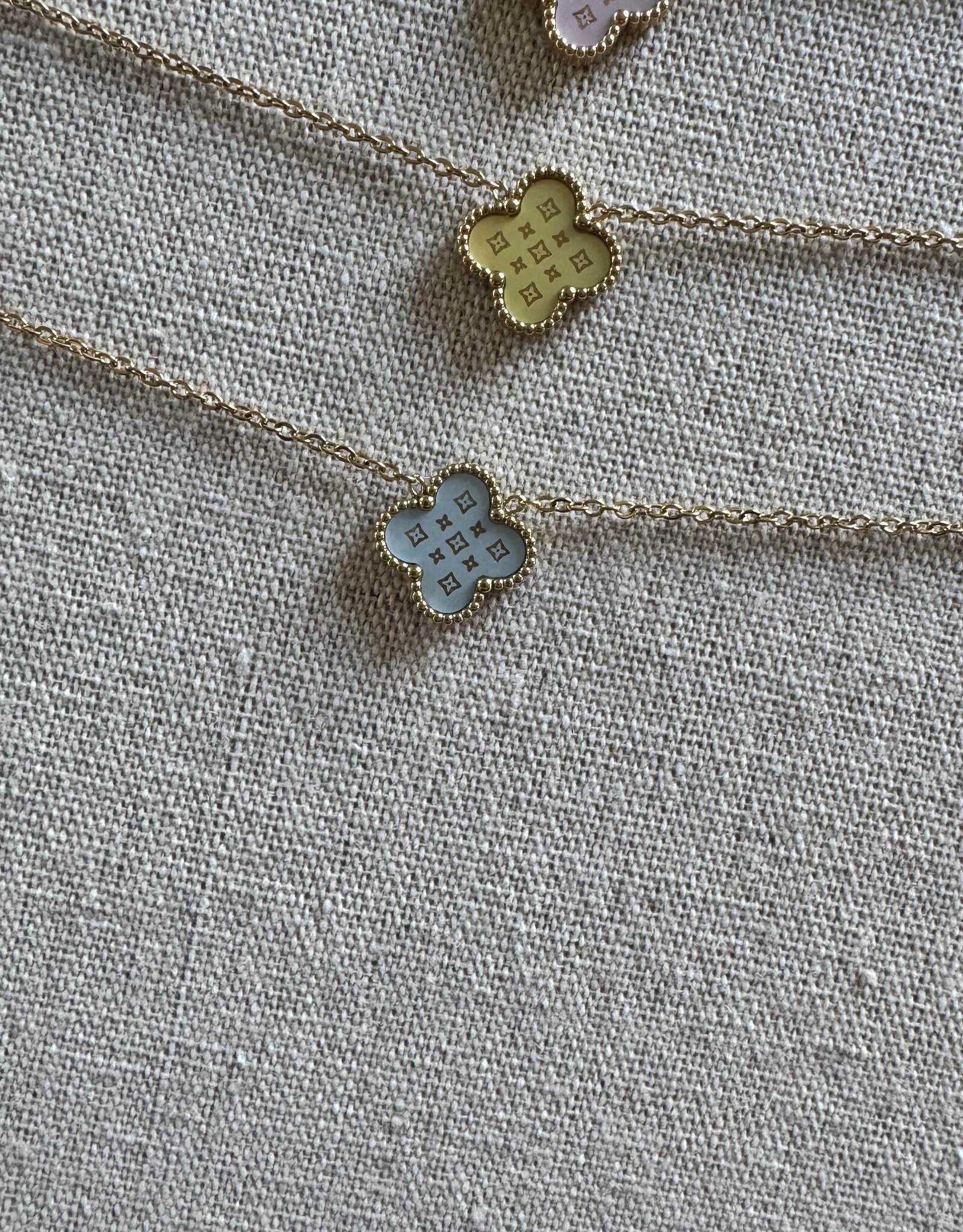 Lucky Klaver Ketting Pastel