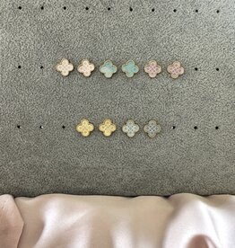 Lucky Klaver Oorbellen Pastel