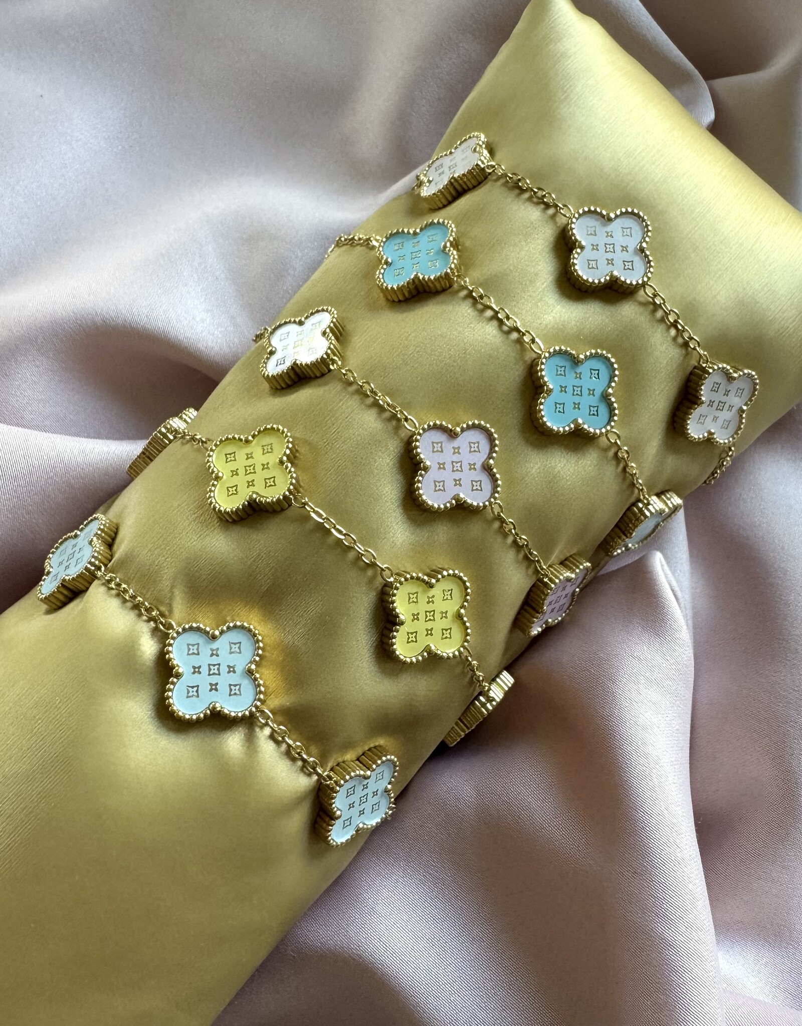 Lucky Klaver Armband All Over Pastel