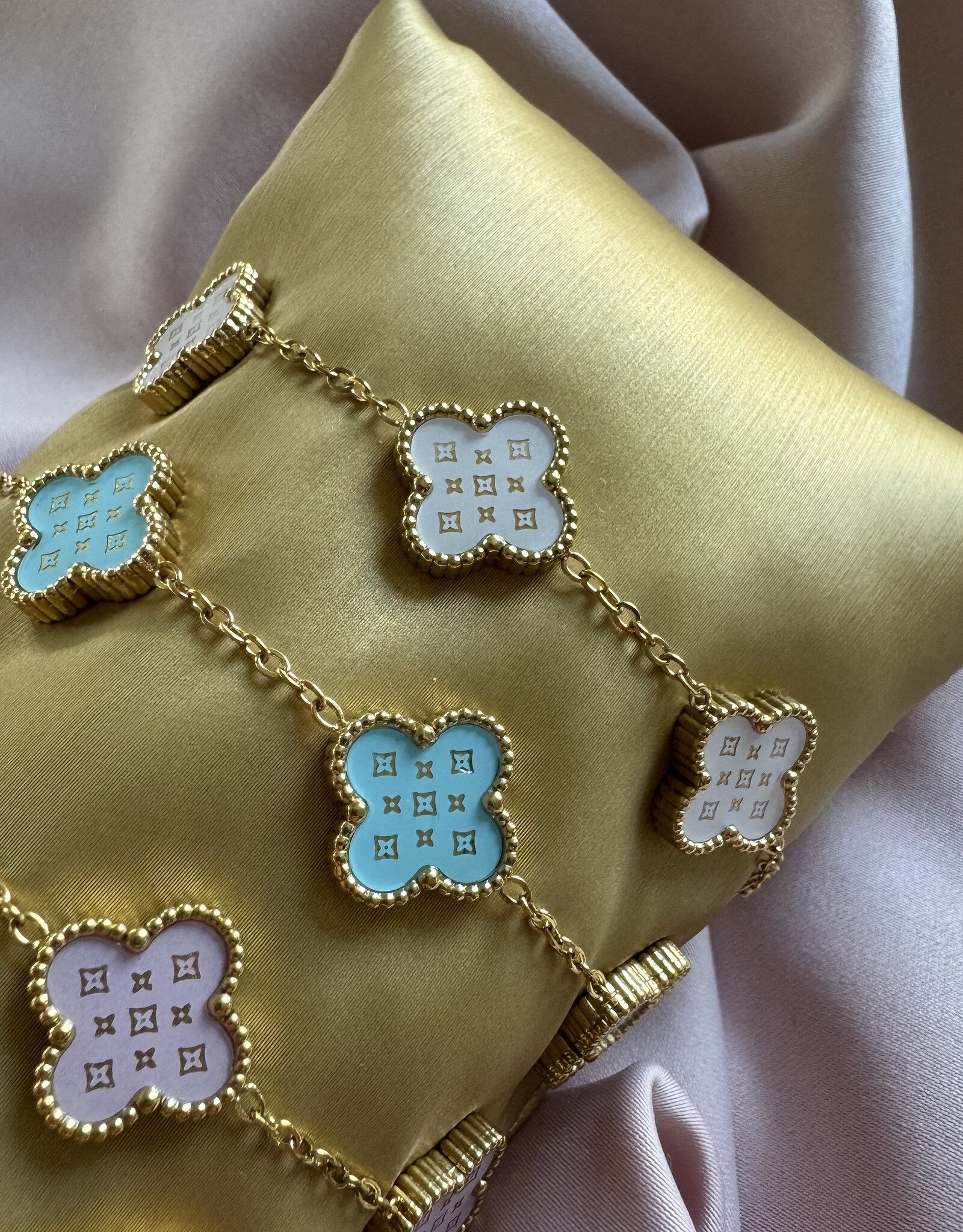 Lucky Klaver Armband All Over Pastel