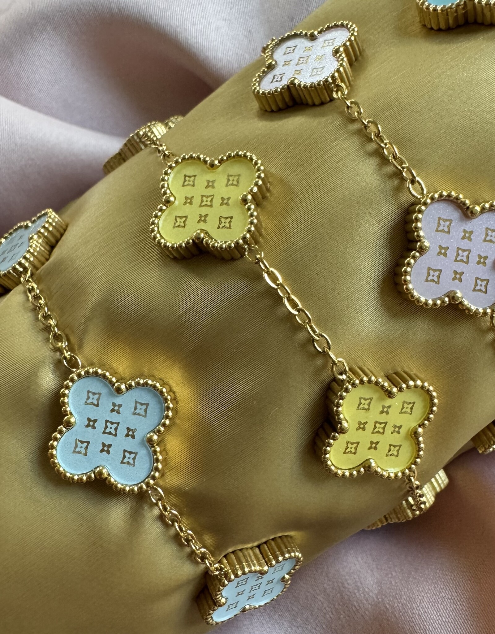 Lucky Klaver Armband All Over Pastel