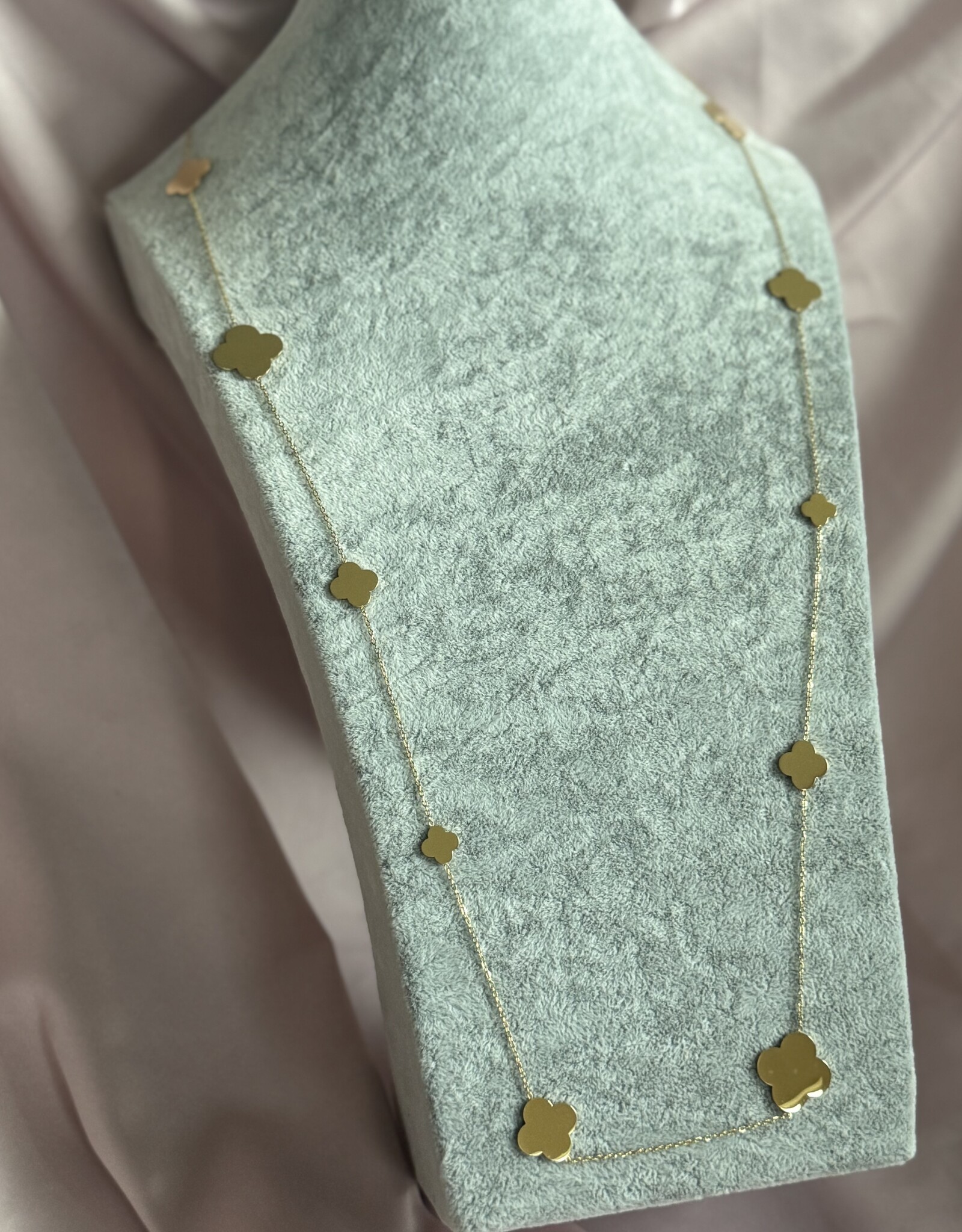 Lange Ketting Met Grote En Kleine Klavers