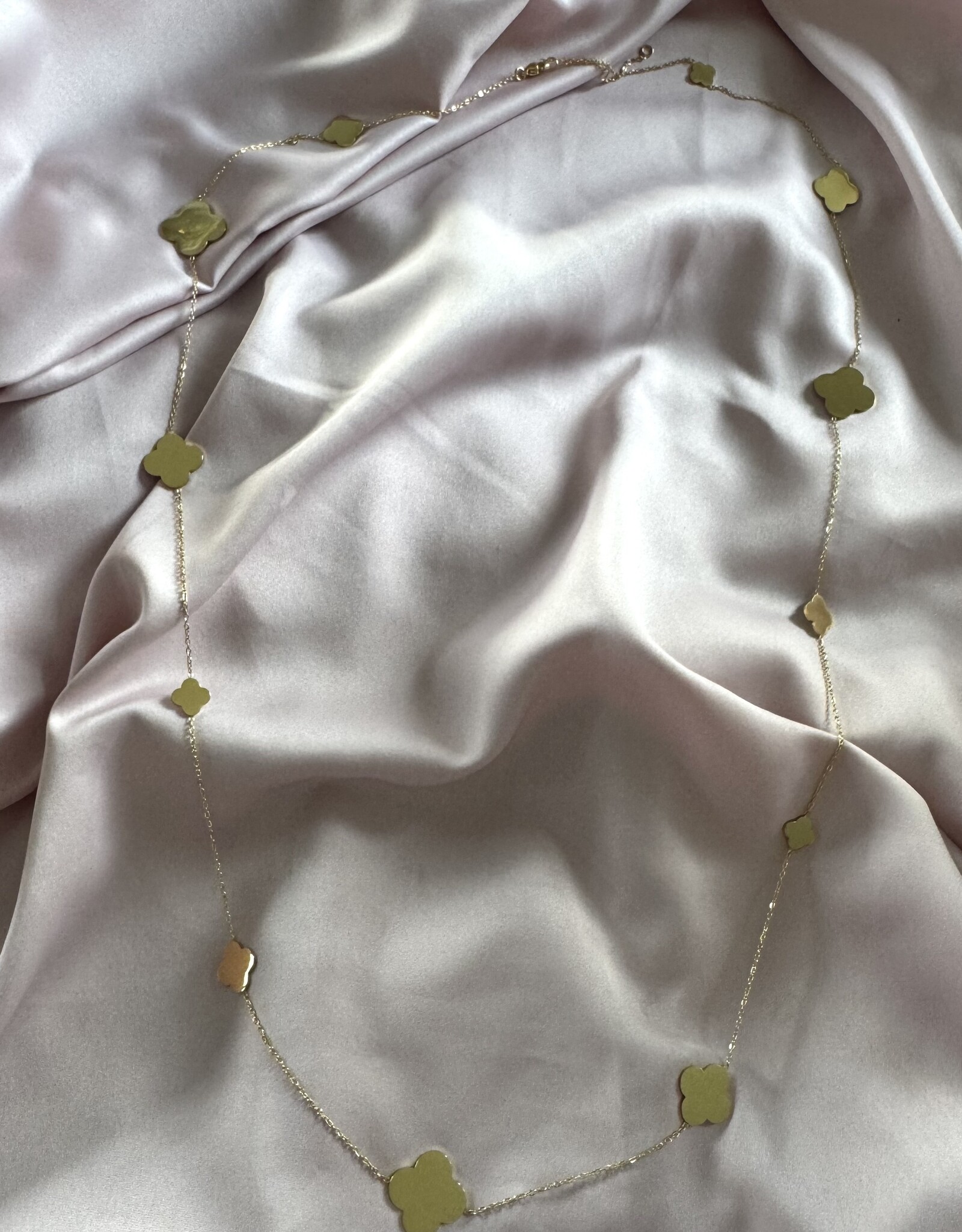 Lange Ketting Met Grote En Kleine Klavers