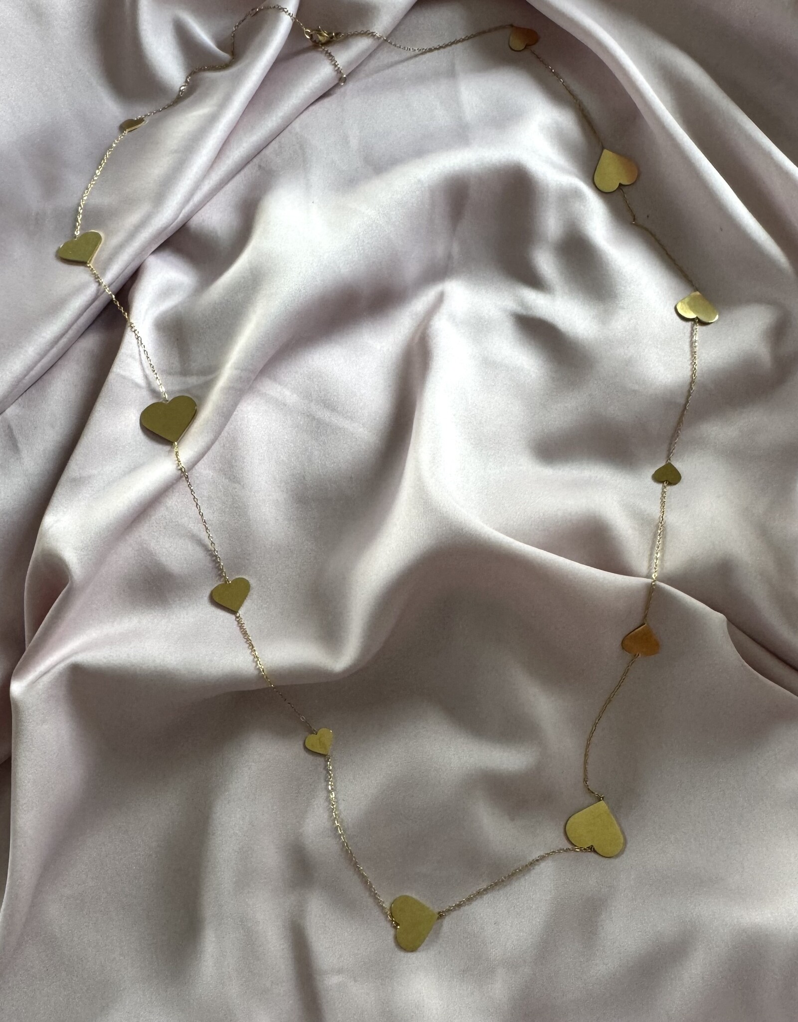 Lange Ketting Met Grote En Kleine Hartjes