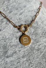 Diamond Letter Munt Lock Ketting