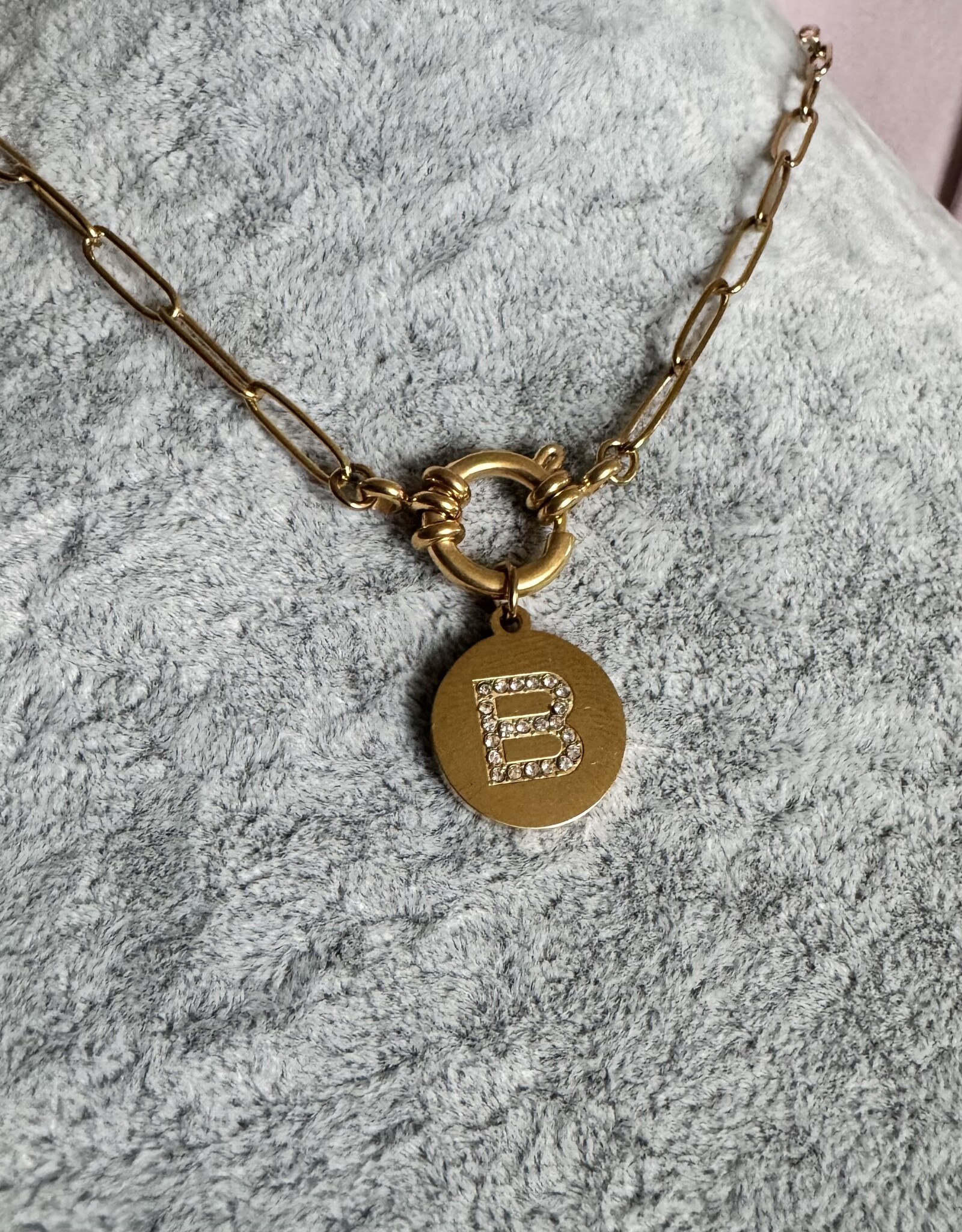 Diamond Letter Munt Lock Ketting