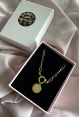 Diamond Letter Munt Lock Ketting