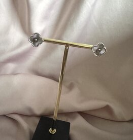 Lucky Klaver Oorbel Zilver