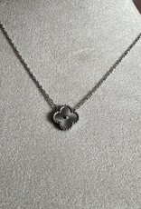 Lucky Klaver Ketting Zilver
