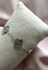 Lucky Klaver Armband All Over Zilver