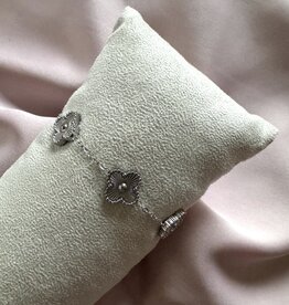 Lucky Klaver Armband All Over Zilver