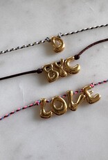 Bubble Letter Ketting Op Touwtje