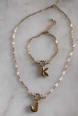 Chain Armband Met Letter
