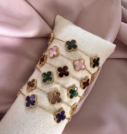 Lucky Klaver Armband Velvet Look