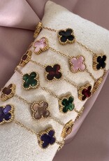 Lucky Klaver Armband Velvet Look