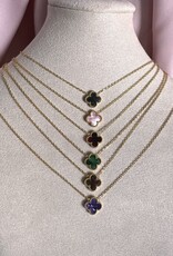 Lucky Klaver Ketting Velvet Look