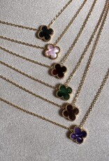 Lucky Klaver Ketting Velvet Look