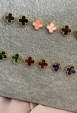 Lucky Klaver Oorbellen Velvet Look