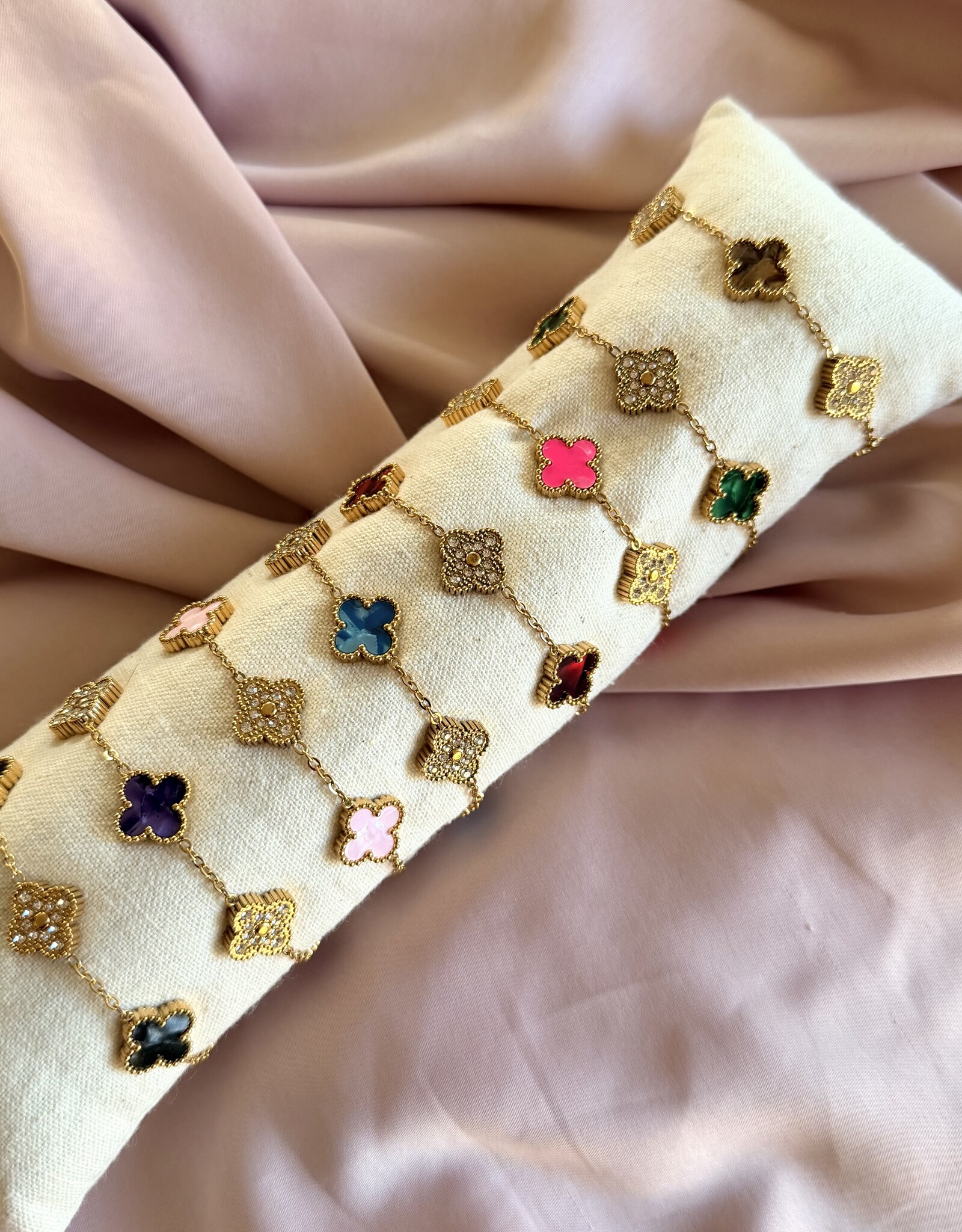 Lucky Klaver Armband Diamond Velvet