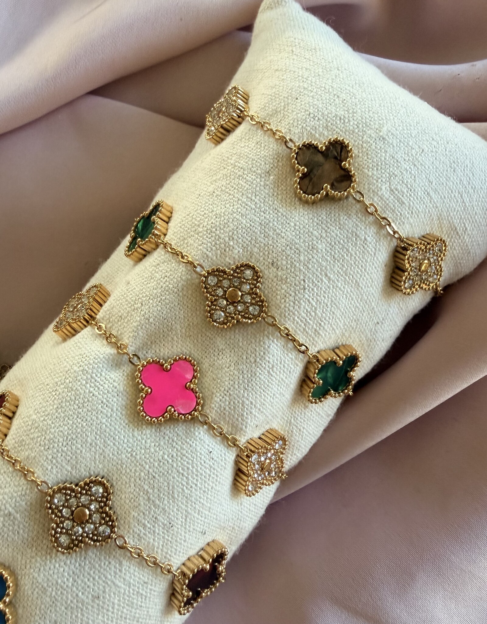 Lucky Klaver Armband Diamond Velvet