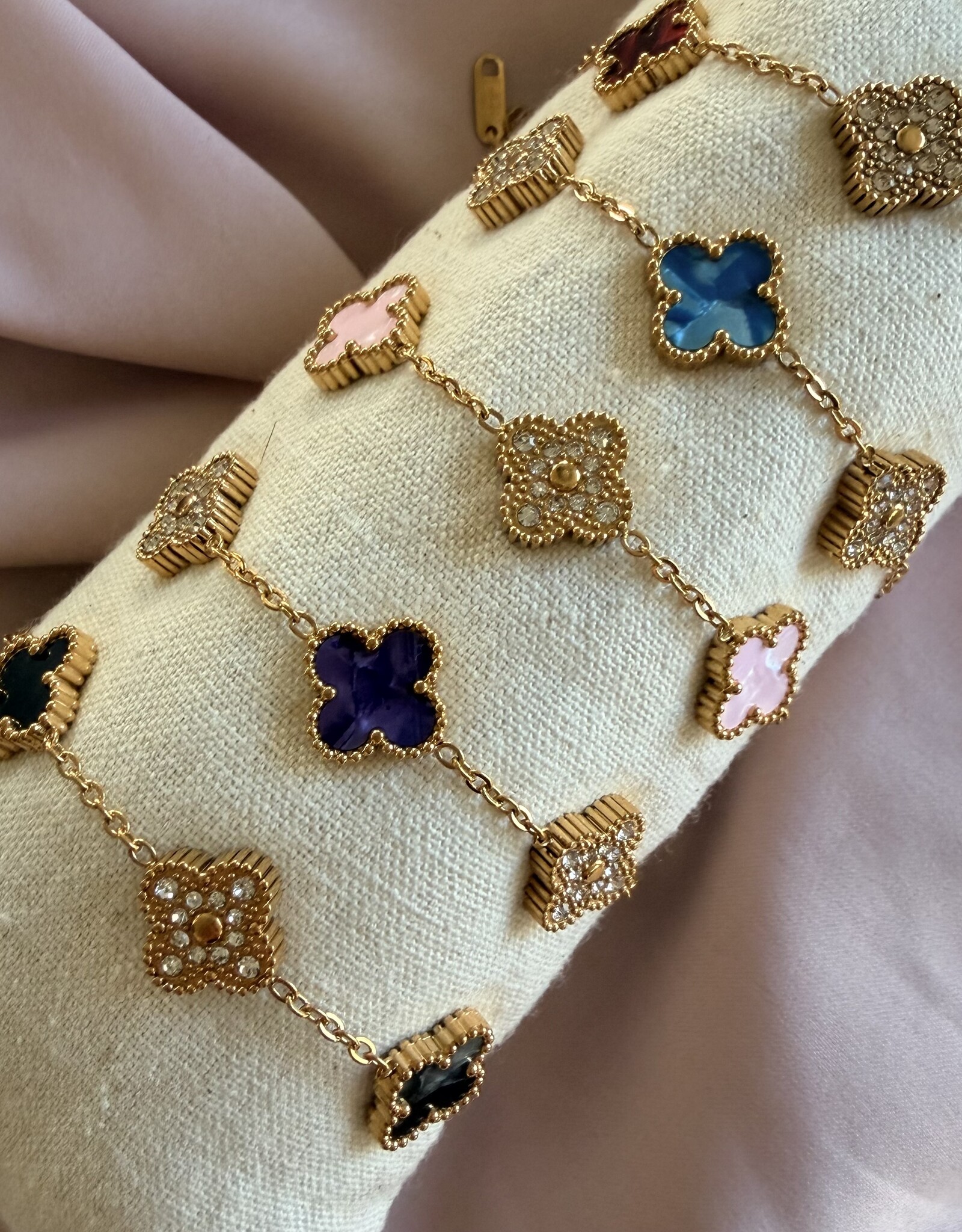 Lucky Klaver Armband Diamond Velvet