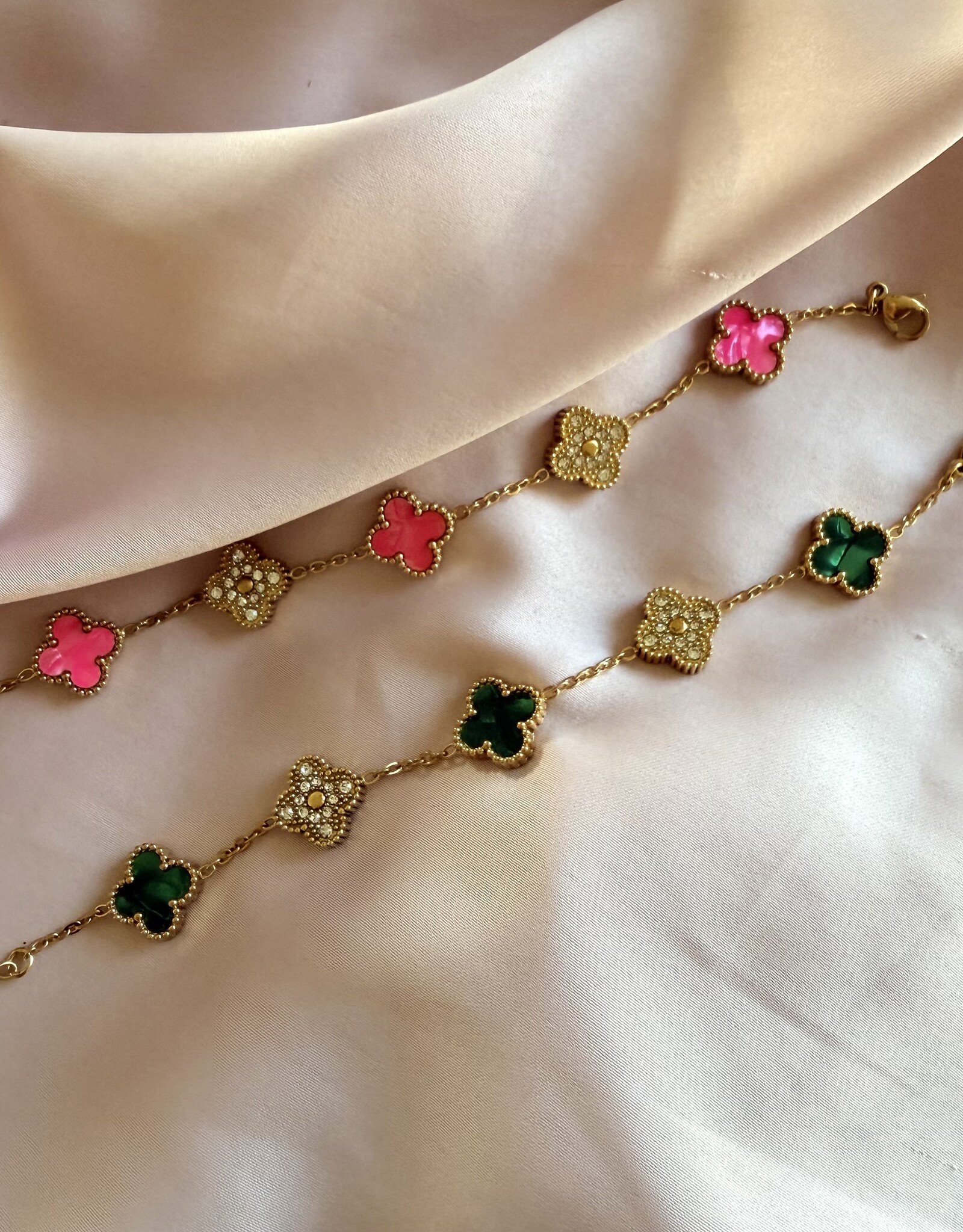 Lucky Klaver Armband Diamond Velvet