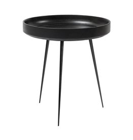 MATER BOWL TABLE MEDIUM BLACK STAIN LACQUERED MANGO WOOD