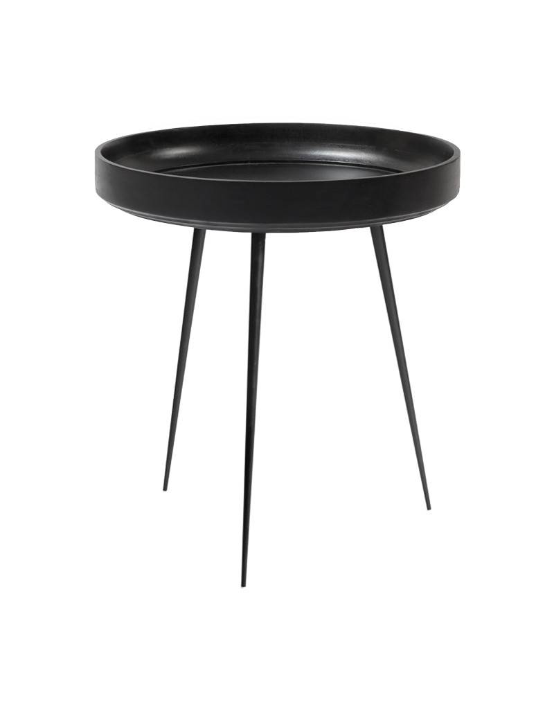 MATER BOWL TABLE MEDIUM BLACK STAIN LACQUERED MANGO WOOD