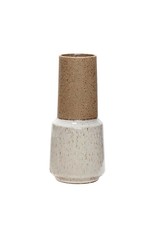 HÜBSCH VASE CERAMICS SAND WHITE