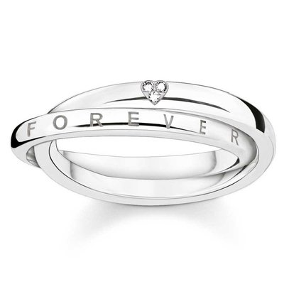 Thomas Sabo SILVER DIAMOND "TOGETHER FOREVER" RING D_TR0017-725-14 Thomas Sabo SILVER DIAMOND "TOGETHER FOREVER" RING D_TR0017-725-14
