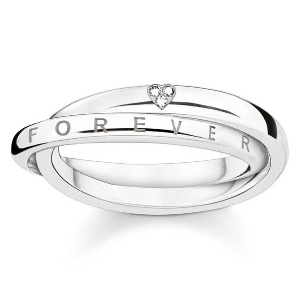Thomas Sabo SILVER DIAMOND "TOGETHER FOREVER" RING D_TR0017-725-14