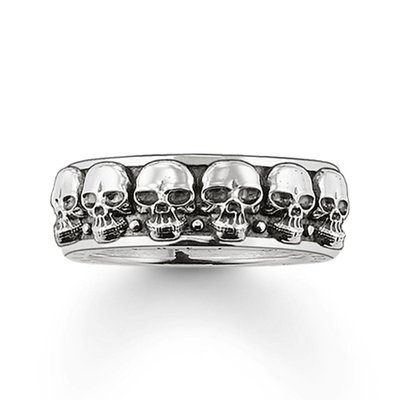 Thomas Sabo SILVER MULTI SKULL RING TR1878-001-12 Thomas Sabo SILVER MULTI SKULL RING TR1878-001-12