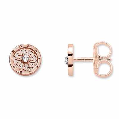 Thomas Sabo ROSE GOLD PLATED ROUND OPEN STUD EARRINGS H1760-416-14 Thomas Sabo ROSE GOLD PLATED ROUND OPEN STUD EARRINGS H1760-416-14
