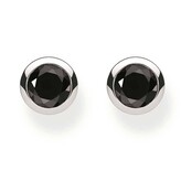 Thomas Sabo SILVER 4MM BLACK STUD EARRINGS H1962-051-11