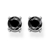 Thomas Sabo STERLING SILVER BLACK STUD EARRINGS H1739-051-11