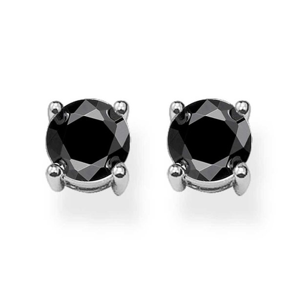 Thomas Sabo STERLING SILVER BLACK STUD EARRINGS H1739-051-11