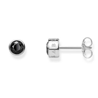 Thomas Sabo STERLING SILVER BLACK STUD EARRINGS H1963-051-11 Thomas Sabo STERLING SILVER BLACK STUD EARRINGS H1963-051-11