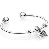 PANDORA ICE CRYSTAL HEART OPEN BANGLE B800658