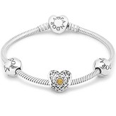 PANDORA ICE CRYSTAL HEART OPEN BANGLE B800658 - Copy