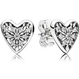 PANDORA HEARTS OF WINTER STUD EARRINGS 296368CZ