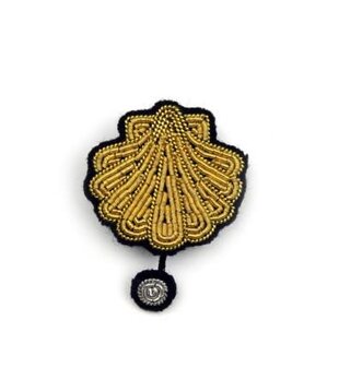MACON & LESQUOY - Broche Coquille Saint-Jacques + Perle